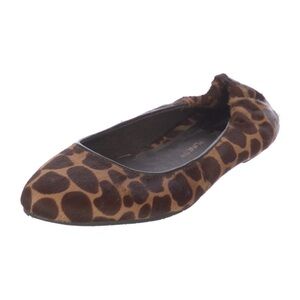 Donald J. Pliner Giraffe Print Calf Hair Ballet Flats Women’s 7.5 Brown